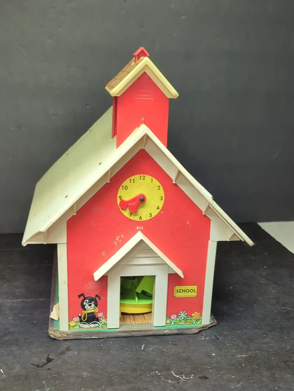 Set19)#923	 Little‎ People Play Family School 1971 w/extras set/trays/bus